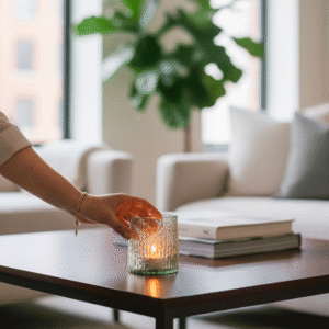 Candela Raku Vetro Argento