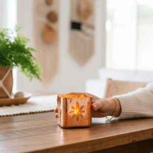 Candela vaso quadrato