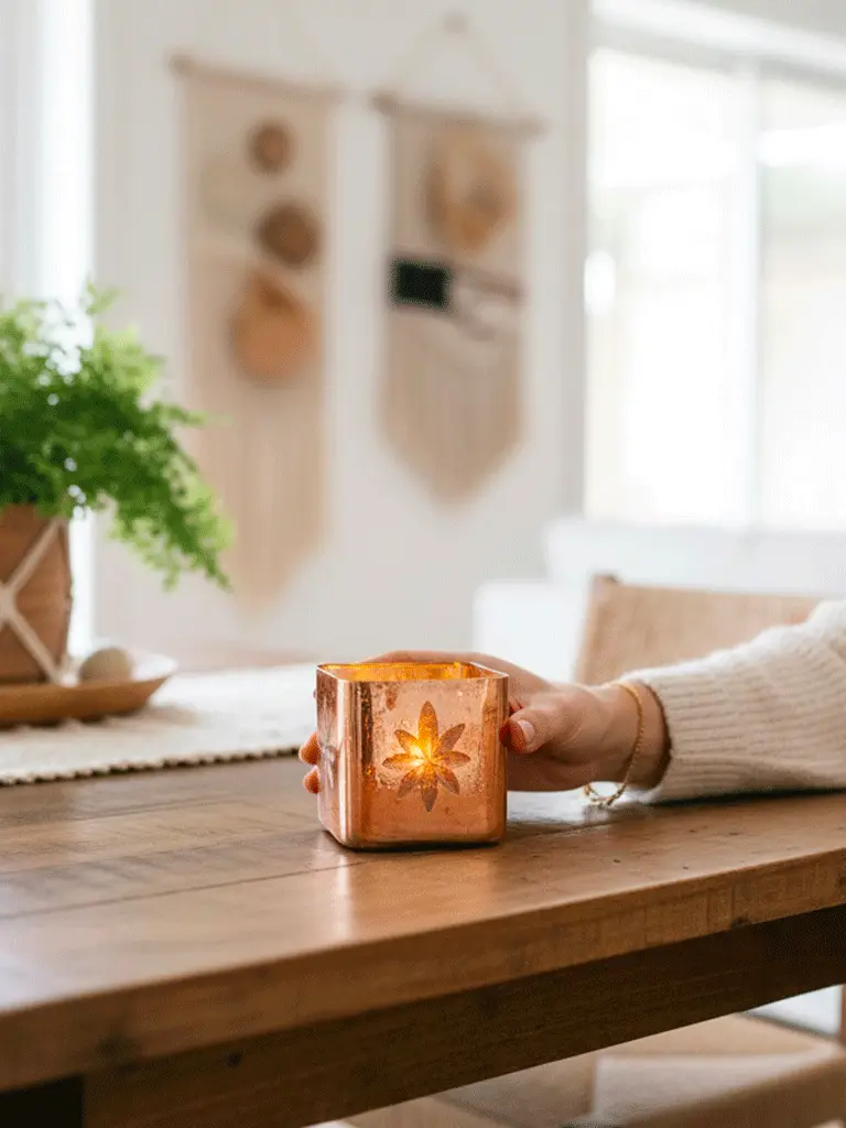 Candela vaso quadrato