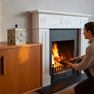 Cofanetto in ceramica con candela
