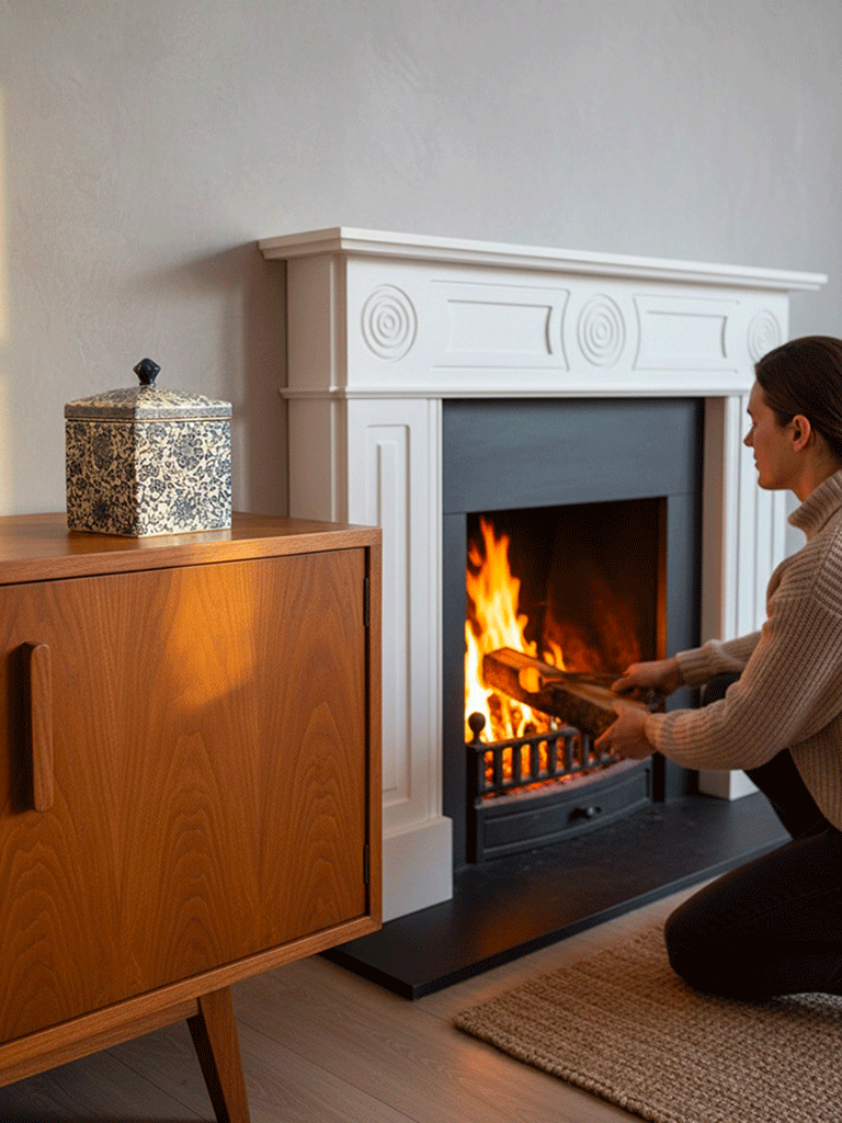 Cofanetto in ceramica con candela