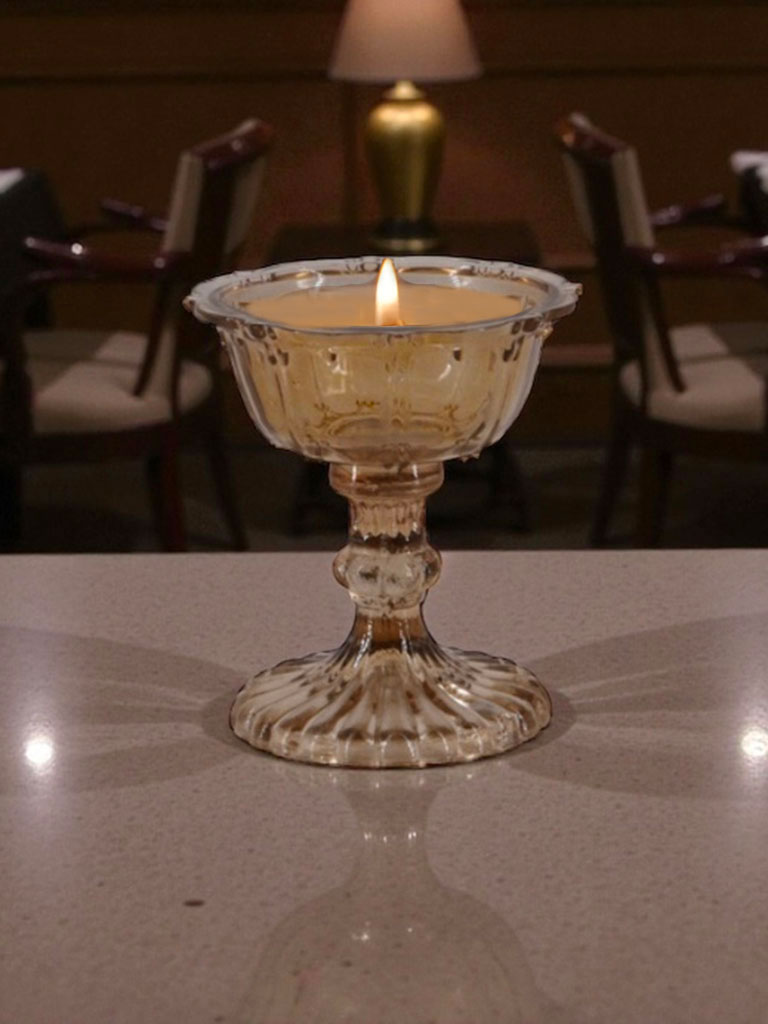 Candela Alzatina Vetro Fumè