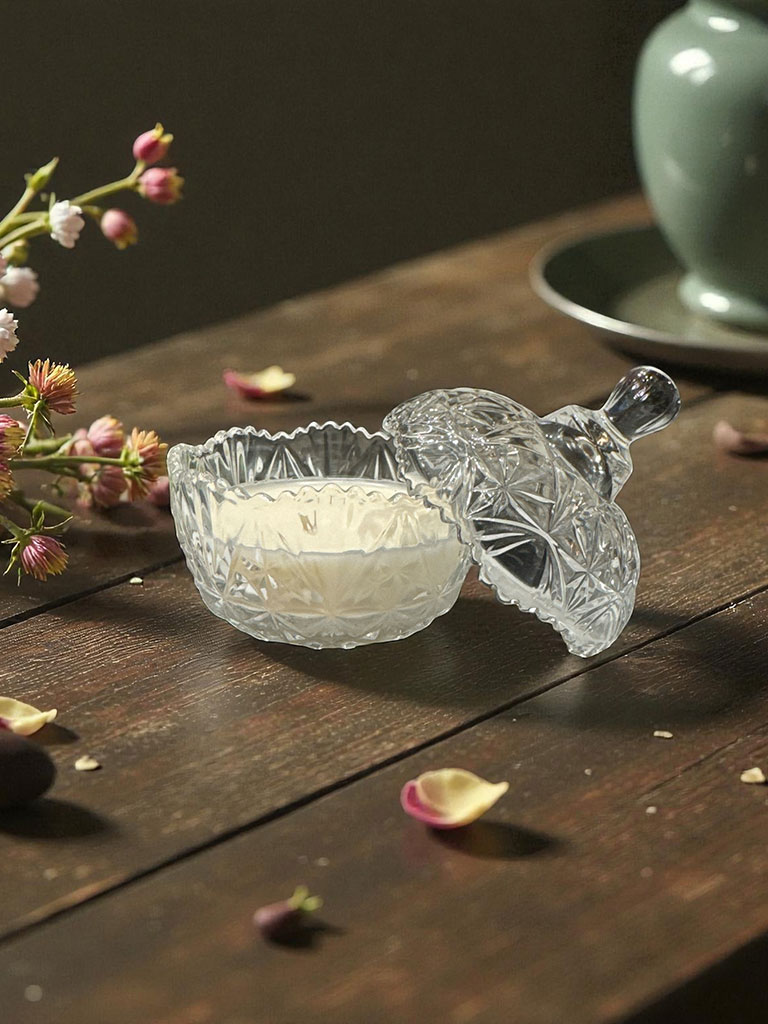 Candela Crystal con coperchio