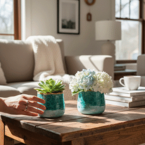 Vaso Turchese con fiori
