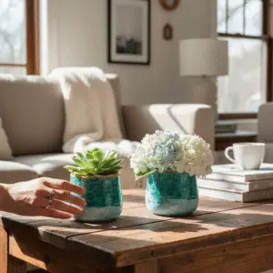 Vaso Turchese con fiori