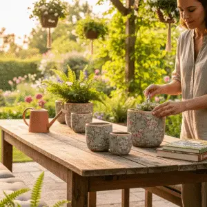 Vaso in ceramica con decorazione di Fiori