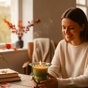 Green Fig-Shaped Candle