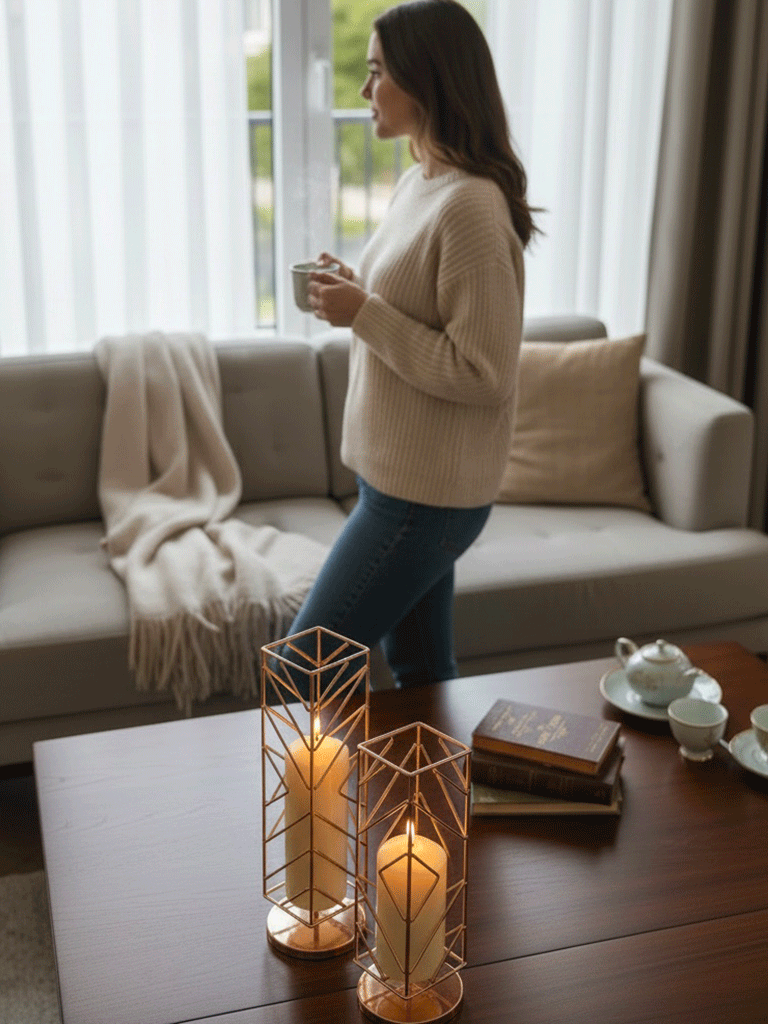 Candelabro in Metallo Oro - immagine 2