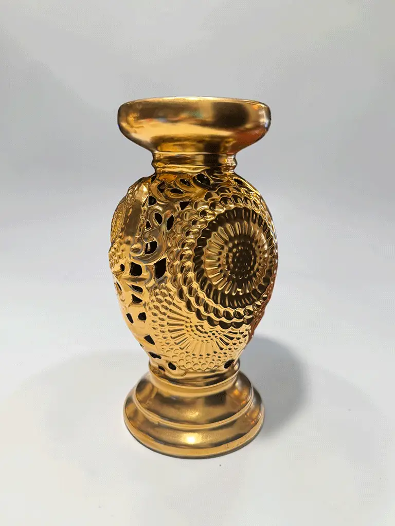 Candelabro in Ceramica Oro - immagine 2