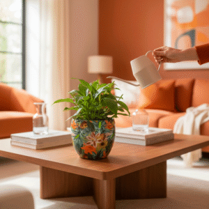 Coprivaso in Metallo dipinto Jungle