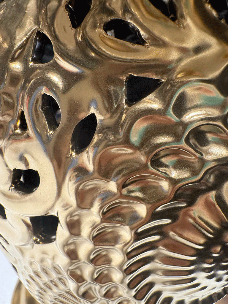 Candelabro in Ceramica Oro - immagine 4