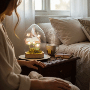 Lanterna Led con Fiori