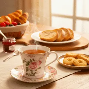 Tazza da Tè con disegno di rose