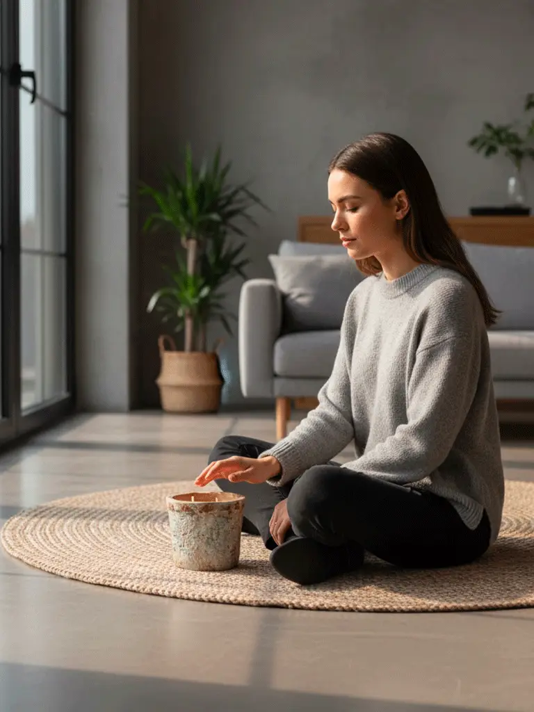 Candela Raku Turchese e Terracotta - immagine 2