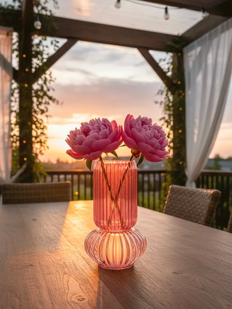 Lanterna Led a batterie che è anche Vaso per fiori - immagine 2