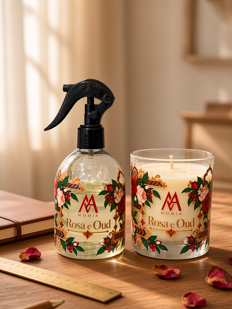 Rose and Oud Room Spray and Candle - Image 2